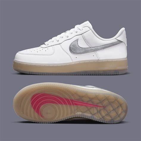 nike force 1 low premium weiß silber